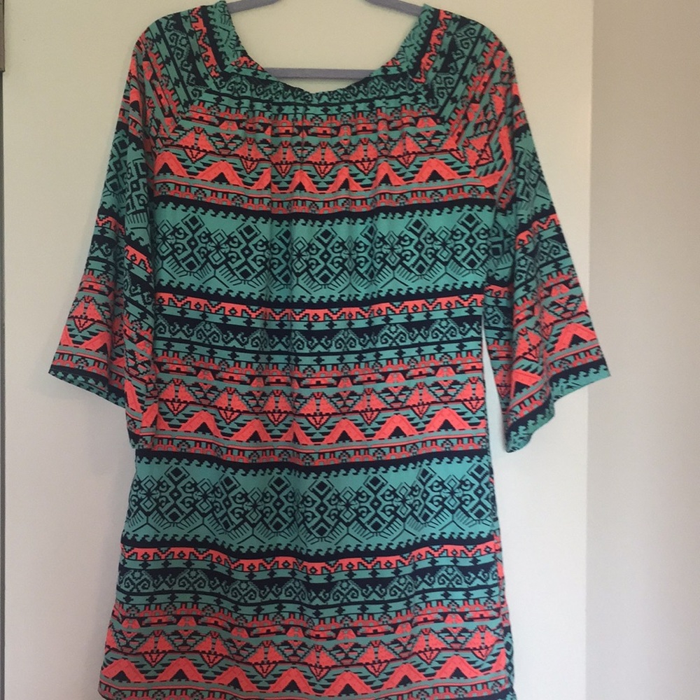 Fun comfortable dress. Multi colored - Picture 4 of 5